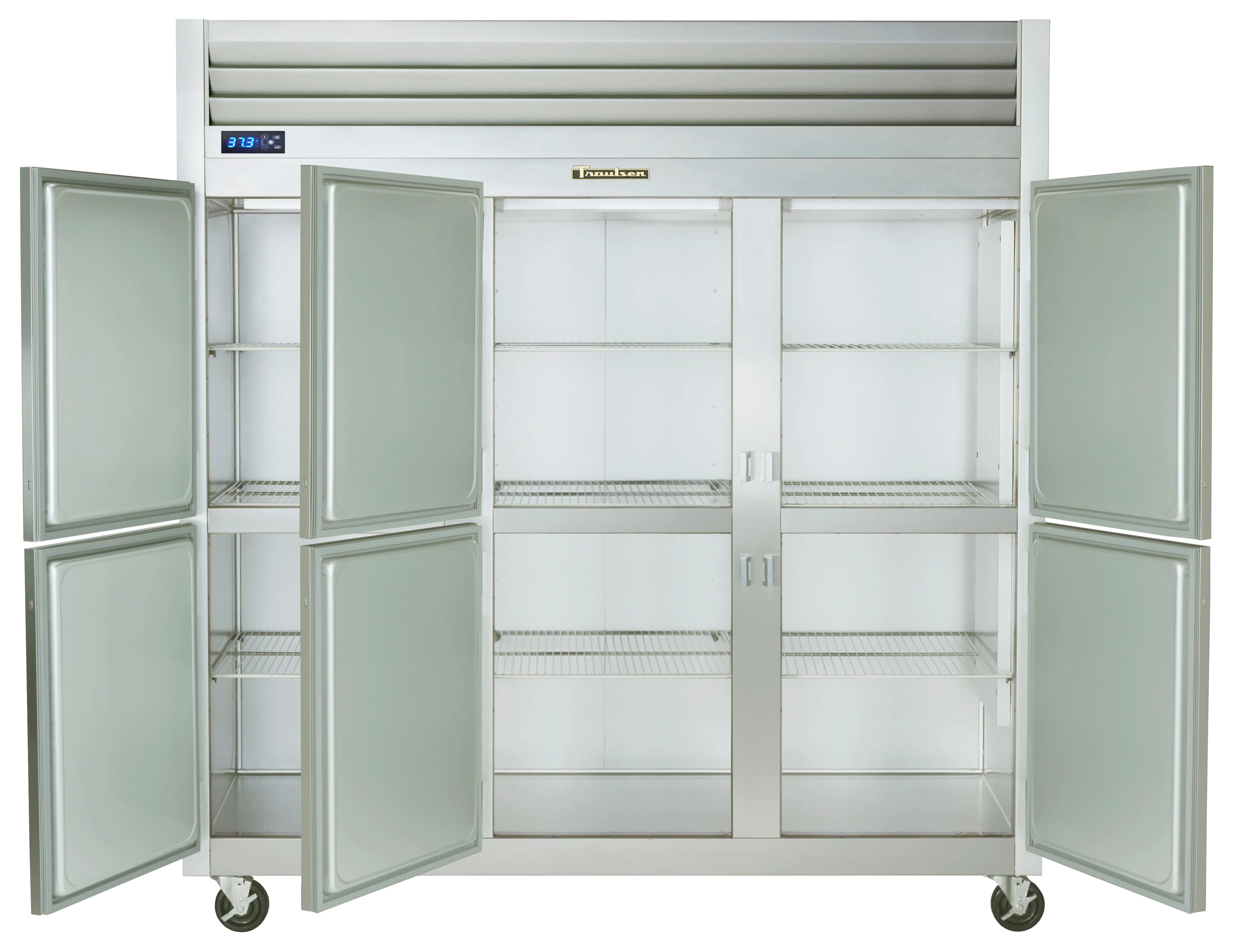 Traulsen G30001 3-Section Left/Left/Right Hinged 6 Solid Half Door Reach-In Refrigerator 76" - 69.1 Cu. Ft. - Image 2