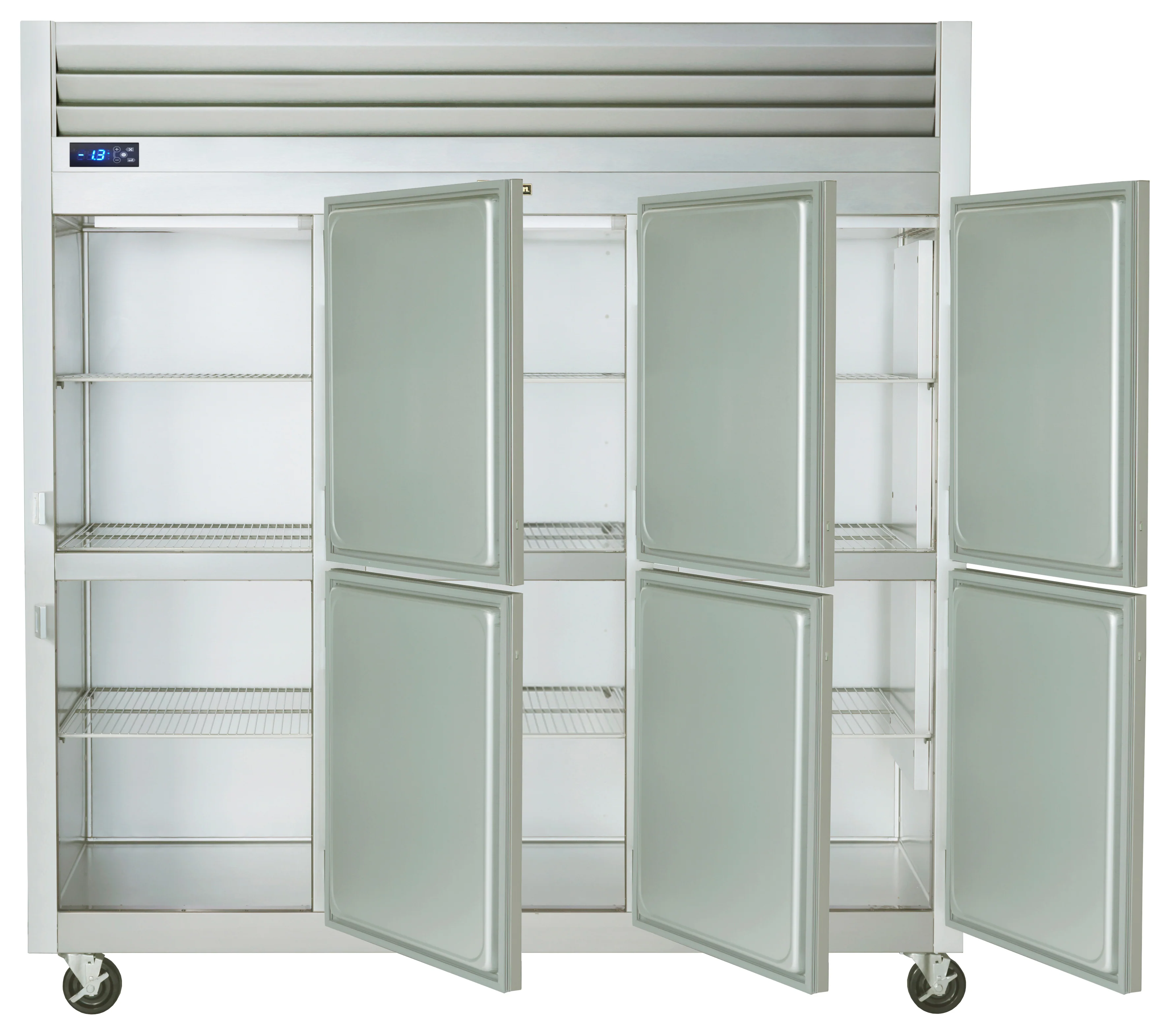 Traulsen G31002 3‑Section Reach‑In Storage Freezer 76" 6 Solid Half Doors 69.1 Cu. Ft. – 115V - Image 2
