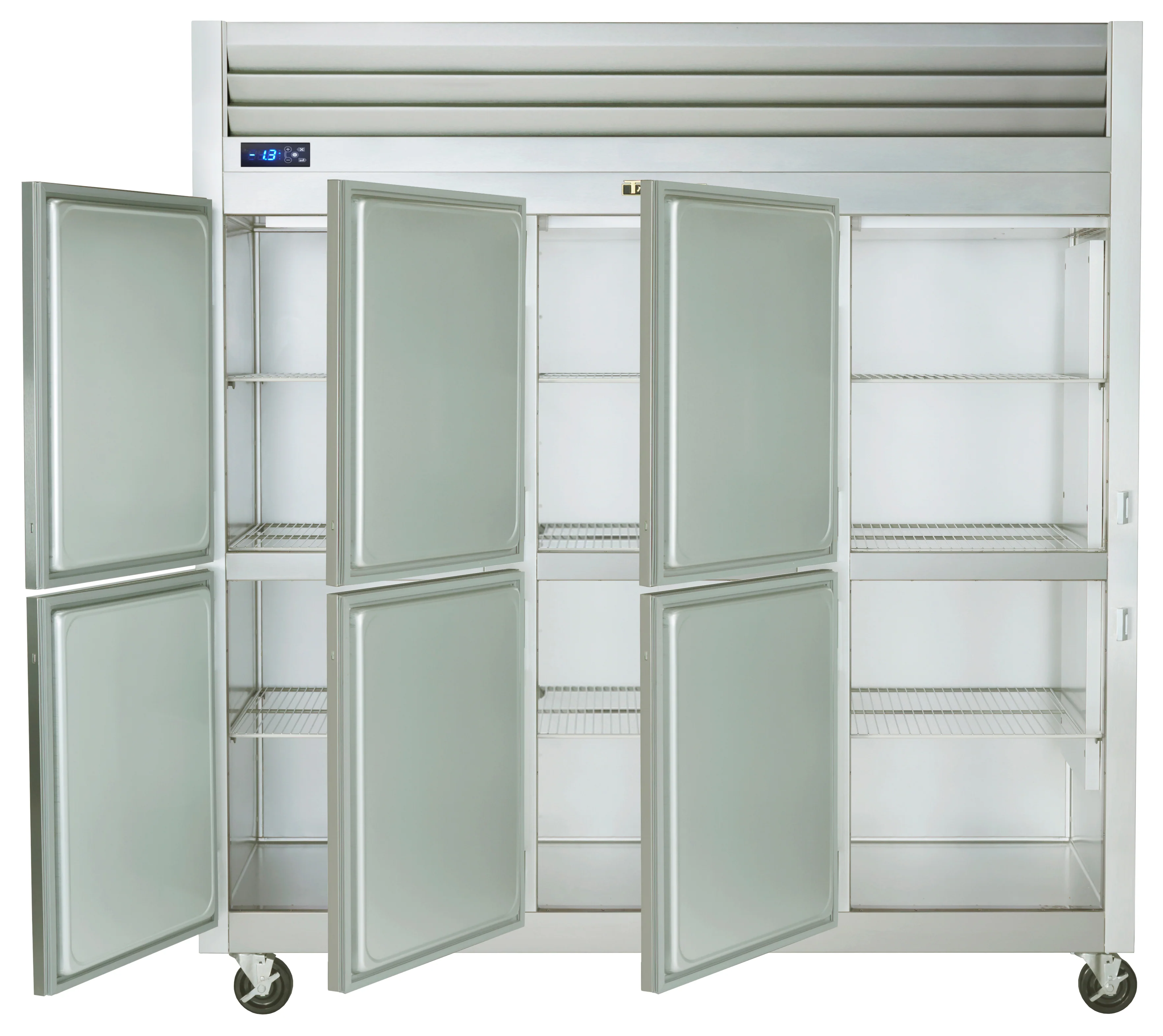 Traulsen G31003 3‑Section Reach‑In Storage Freezer 76" 6 Solid Half Doors 69.1 Cu. Ft. – 115V - Image 2