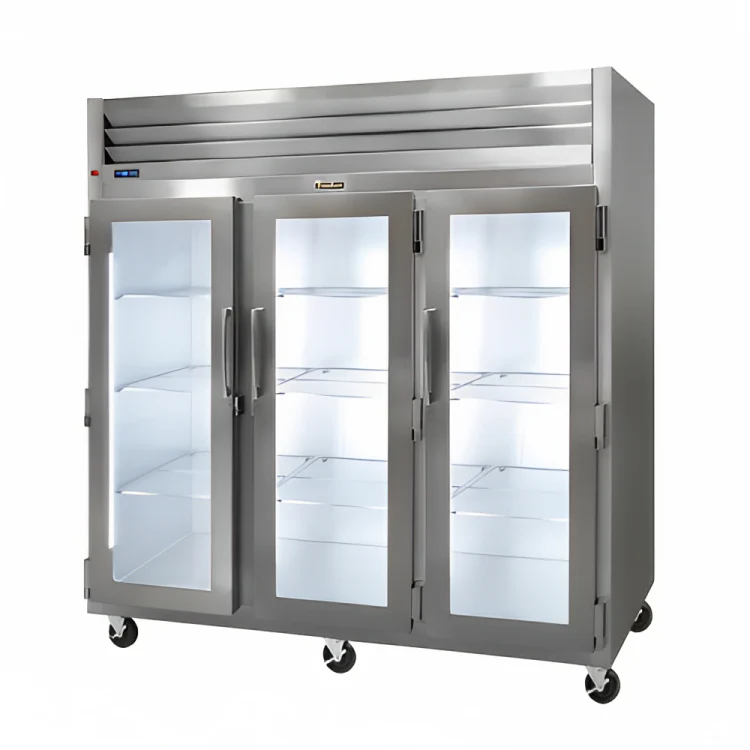 Traulsen G32001 3-Section Left/Left/Right Hinged 6 Glass Half Door Reach-In Refrigerator 76" - 69.1 Cu. Ft. - Image 3