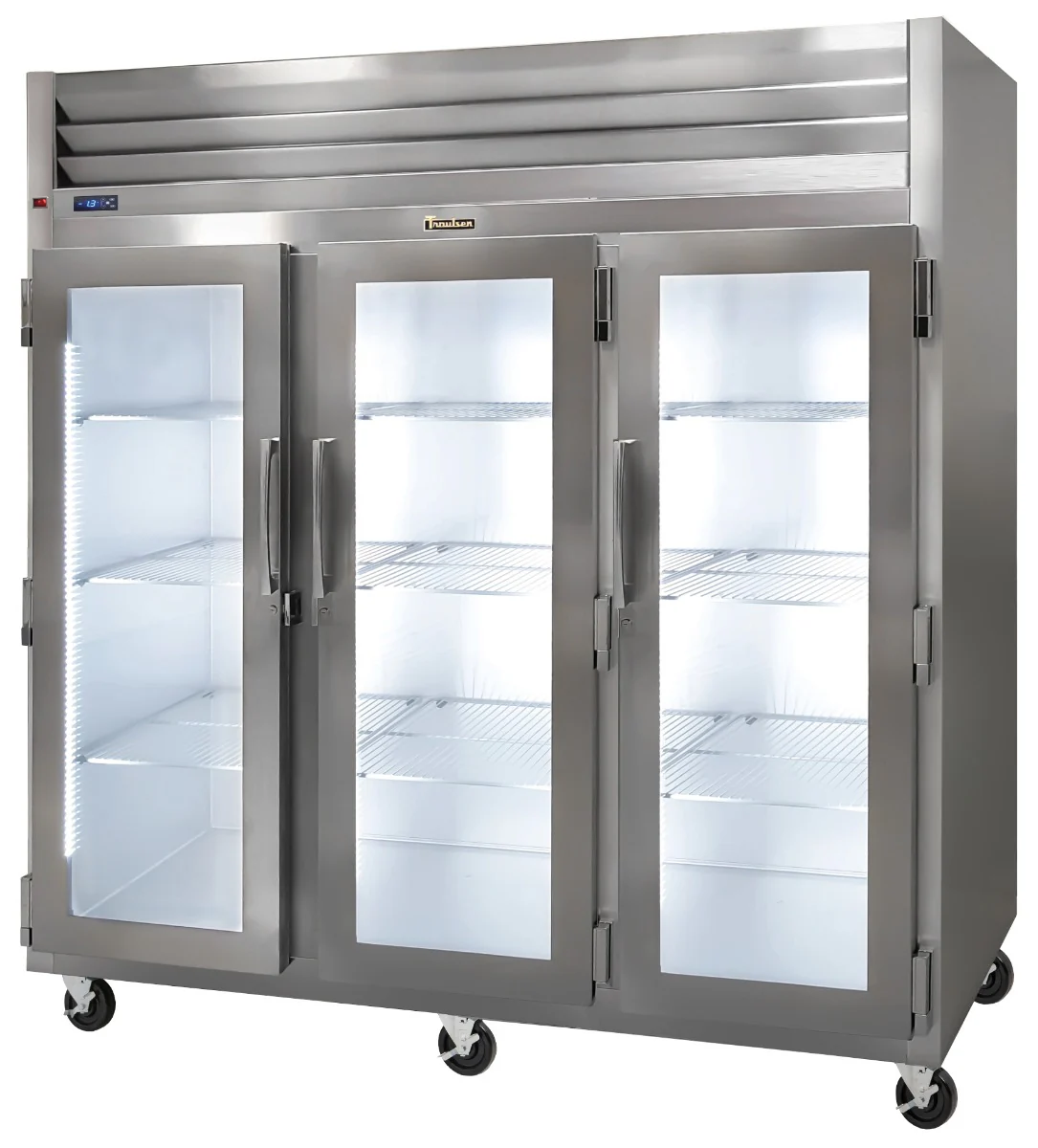 Traulsen G32011 3-Section Left/Left/Right Hinged 3 Glass Door Reach-In Refrigerator 76" - 69.1 Cu. Ft. - Image 3