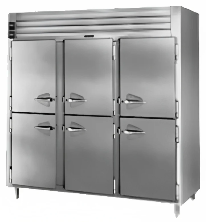 Traulsen RDT332NUT-HHS Spec-Line 3-Section 6 Solid Half Door Dual Temp Reach-In Refrigerator / Freezer 76" - 67.36 cu. ft. - Image 3