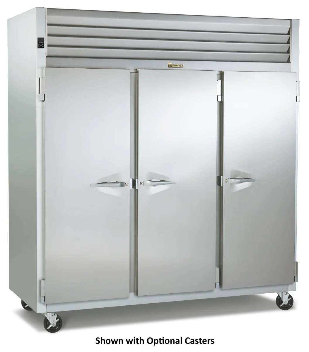 Traulsen RHT332NUT-FHS Spec-Line 3-Section 3 Solid Door Reach-In Refrigerator 76" - 69.35 cu. ft. - 115V - Image 2