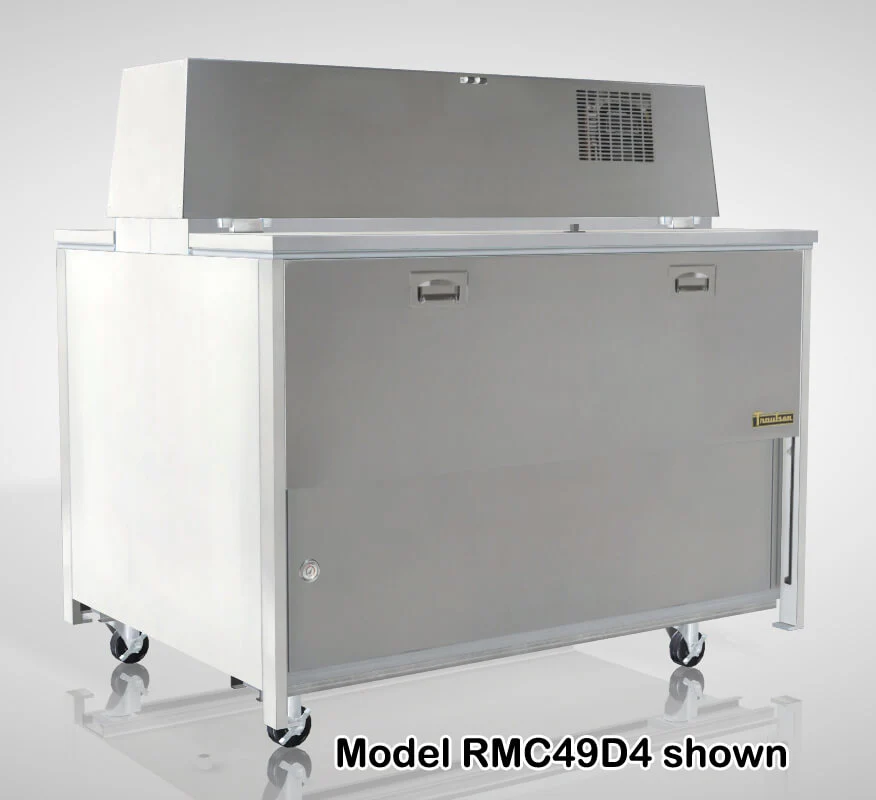 Traulsen RMC34D4 Double Sided School Milk Cooler 34" with 4" Casters - 8-Crate/cap - Image 17