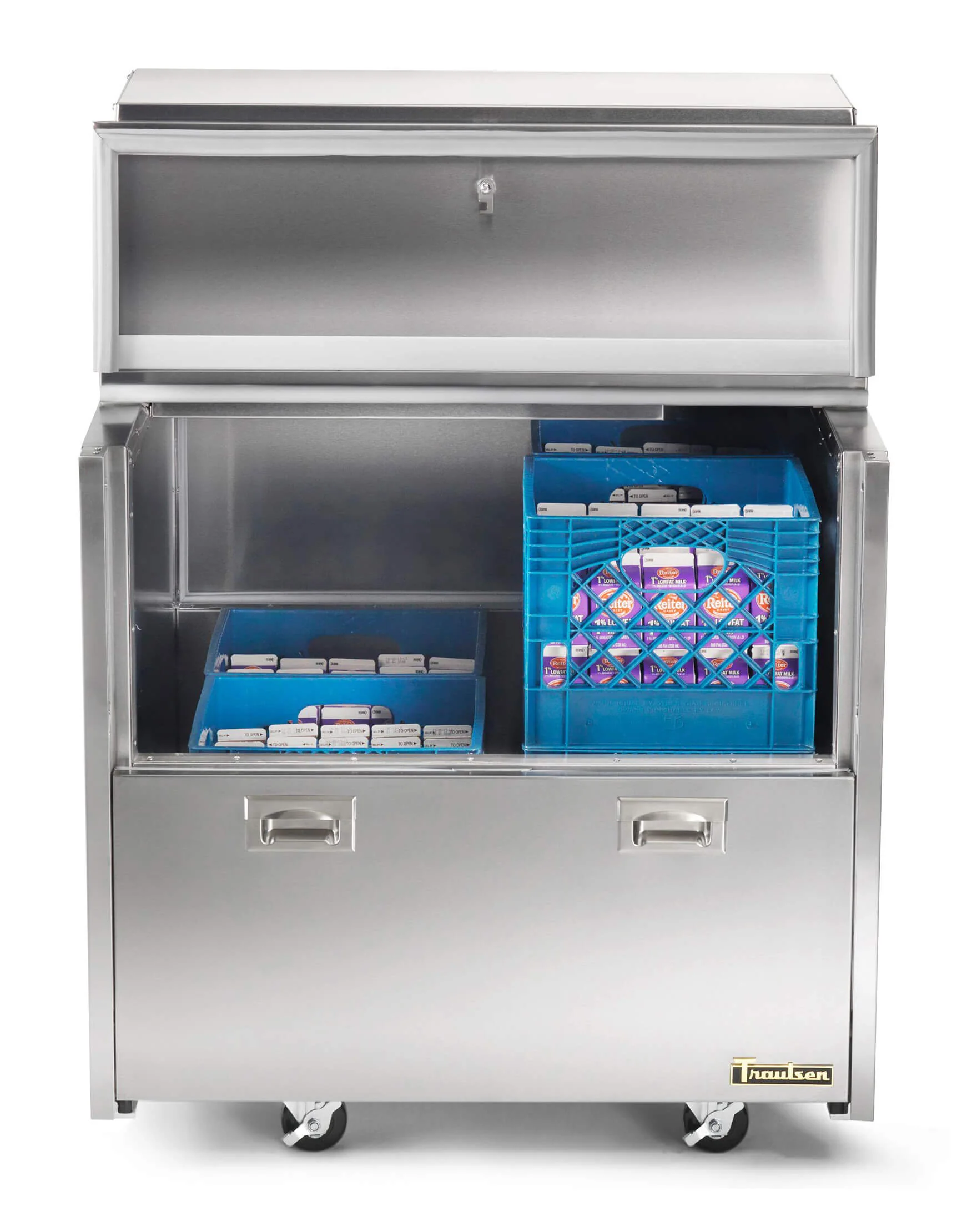Traulsen RMC34S4 Single Sided School Milk Cooler 34" with 4" Casters - 8-Crate/cap - Image 2