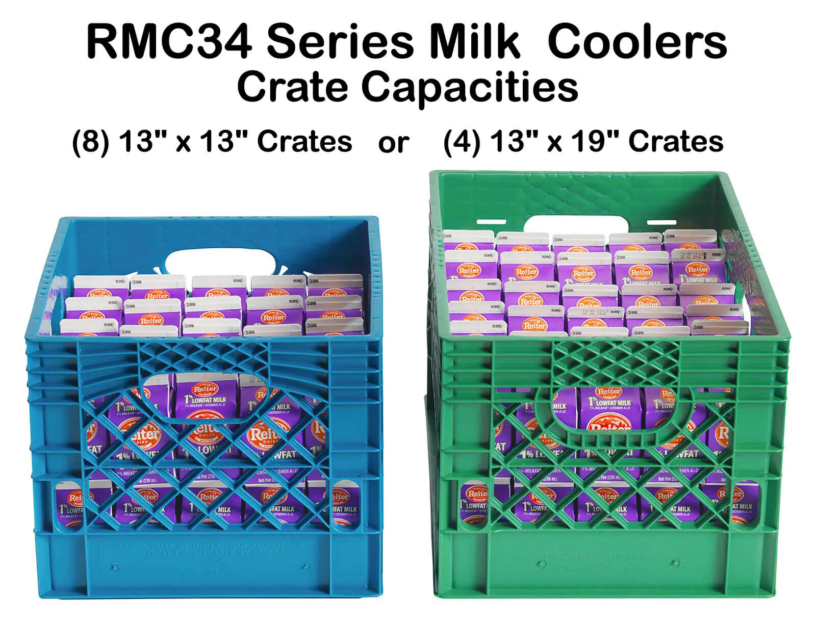 Traulsen RMC34S4 Single Sided School Milk Cooler 34" with 4" Casters - 8-Crate/cap - Image 3