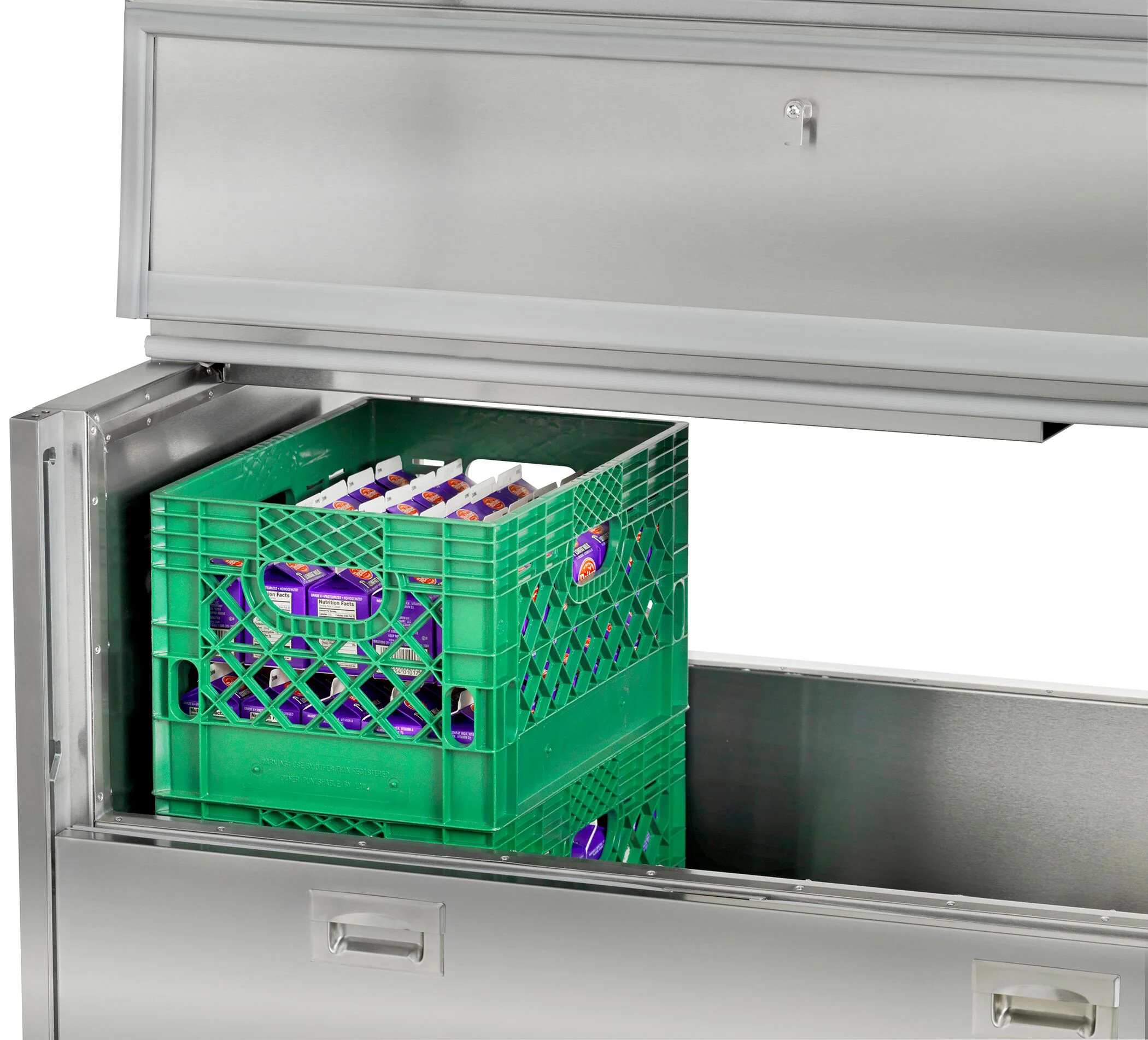 Traulsen RMC34S6 Single Sided School Milk Cooler 34" with 6" Casters - 8-Crate/cap - Image 14