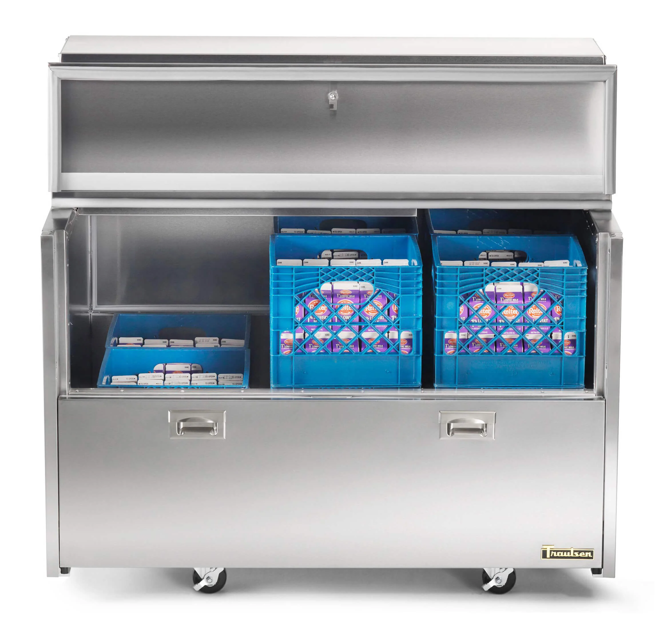 Traulsen RMC49S4 Single Sided School Milk Cooler 49" with 4" Casters - 12-Crate/cap - Image 2