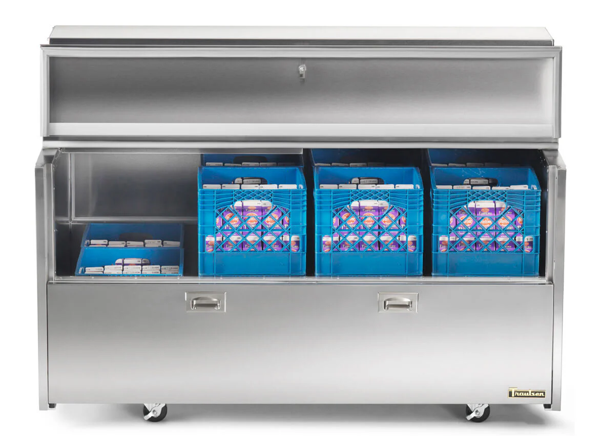Traulsen RMC58S4 Single Sided School Milk Cooler 58" with 4" Casters - 16-Crate/cap - Image 2
