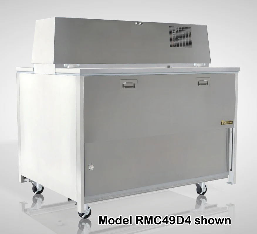 Traulsen RMC58S4 Single Sided School Milk Cooler 58" with 4" Casters - 16-Crate/cap - Image 4