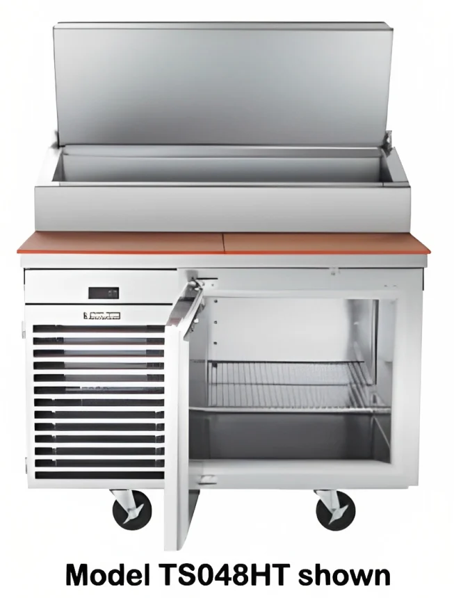 Traulsen TS072HT Pizza Prep/Salad Refrigerated Counter Two Door 72" - 115V - Image 4