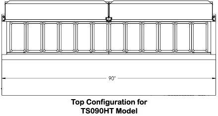 Traulsen TS090HT Pizza Prep/Salad Refrigerated Counter Three Door 90" - 115V - Image 3
