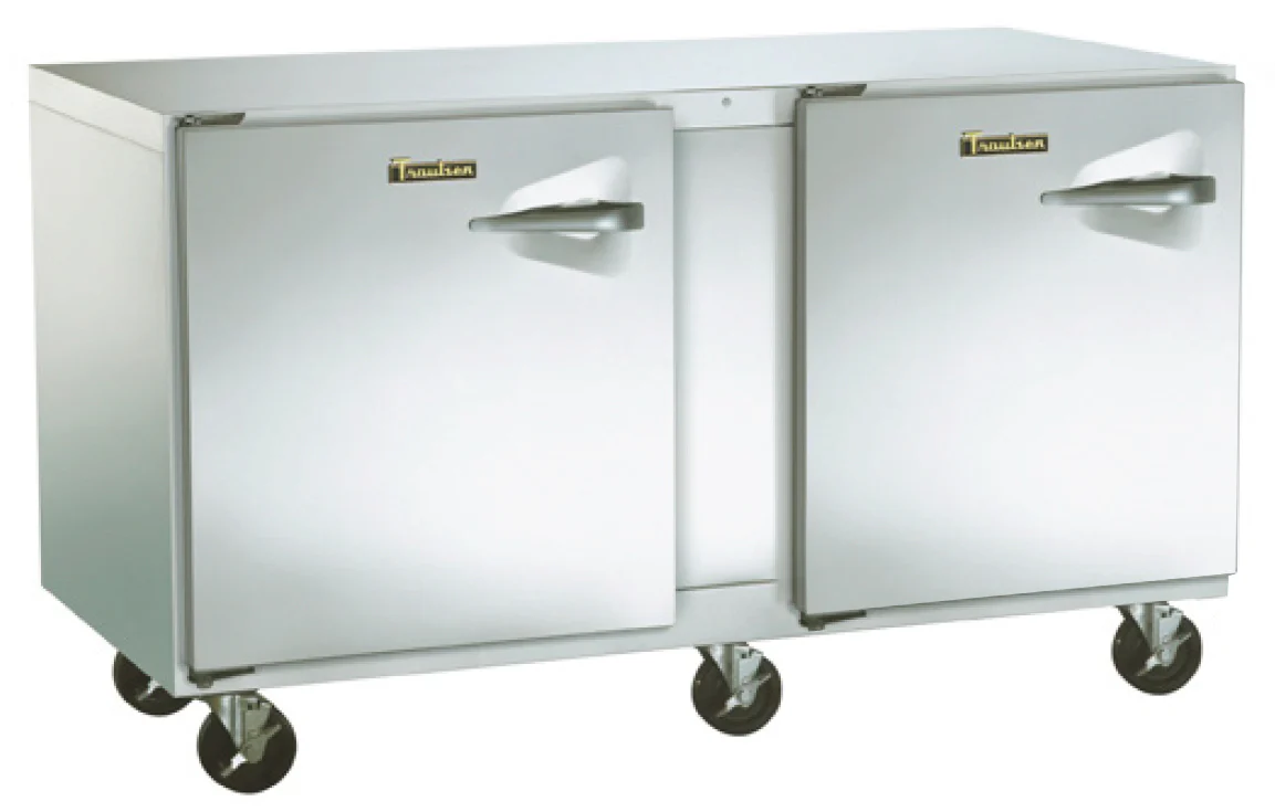 Traulsen UHT72-LL-SB Undercounter Refrigerator Left Hinged Two Door w/ Stainless Steel Back 72" - 115V