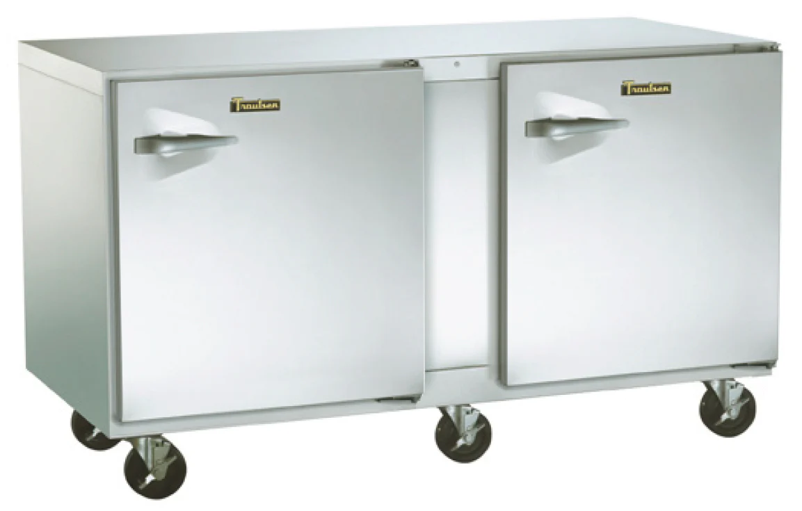 Traulsen UHT72-RR-SB Undercounter Refrigerator Two Door Right Hinged w/ Stainless Steel Back 72" - 115V