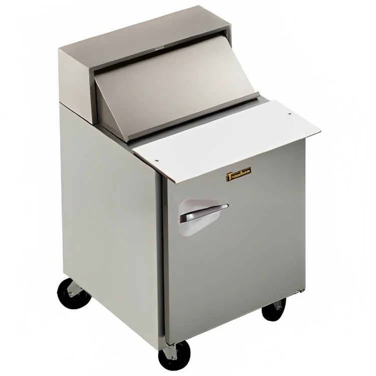 Traulsen UPT276-R-SB 1-Section 1 Right Hinged Door Refrigerated Salad/Sandwich Prep Table with Roll-Top Lid & Stainless Steel Back 27" - Holds (6) 1/6 Size Pans - 7.7 cu. ft. - 115v - Image 2
