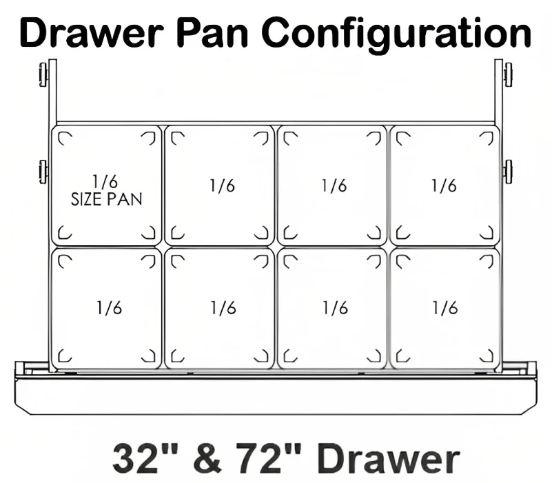 Traulsen UPT3212-D-SB 1-Section 2 Drawer Refrigerated Salad/Sandwich Prep Table with Roll-Top Lid & Stainless Steel Back 27" - Holds (12) 1/6 Size Pans - 9.3 cu. ft. - 115v - Image 4