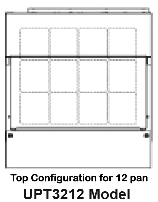 Traulsen UPT3212-L-SB 1-Section 1 Left Hinged Door Refrigerated Salad/Sandwich Prep Table with Roll-Top Lid & Stainless Steel Back 27" - Holds (12) 1/6 Size Pans - 9.3 cu. ft. - 115v - Image 2