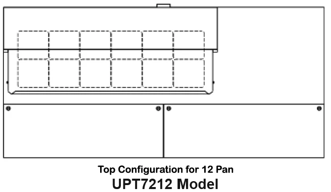 Traulsen UPT7212-LL 2-Section 2 Left/Left Hinged Door Refrigerated Salad/Sandwich Prep Table with Roll-Top Lid 72" - Holds (12) 1/6 Size Pans - 24.5 cu. ft. - 115v - Image 2