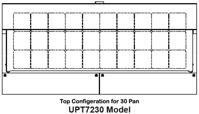Traulsen UPT7230-DD-SB 2-Section 4 Drawer Refrigerated Salad/Sandwich Prep Table with Roll-Top Lid & Stainless Steel Back 72" - Holds (30) 1/6 Size Pans - 24.5 cu. ft. - 115v - Image 2