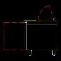 Traulsen UST276-L 1-Section Left Hinged 1 Door Refrigerated Salad/Sandwich Prep Table with Low Profile Flat Lid 27" - Holds (6) 1/6 Size Pans - 7.7 cu. ft. - 115v - Image 4