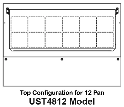 Traulsen UST4812-LR 2-Section Left/Right Hinged 2 Door Refrigerated Salad/Sandwich Prep Table with Low Profile Flat Lid 48" - Holds (12) 1/6 Size Pans - 14 cu. ft. - 115v - Image 2