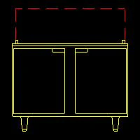Traulsen UST4812-LR 2-Section Left/Right Hinged 2 Door Refrigerated Salad/Sandwich Prep Table with Low Profile Flat Lid 48" - Holds (12) 1/6 Size Pans - 14 cu. ft. - 115v - Image 3