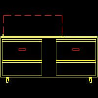 Traulsen UST7212-DD-SB 2-Section 4 Drawer Refrigerated Salad/Sandwich Prep Table with Low Profile Flat Lid & Stainless Steel Back 72" - Holds (12) 1/6 Size Pans - 20 cu. ft. - 115v - Image 2