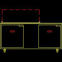 Traulsen UST7212-LL 2-Section Left/Left Hinged 2 Door Refrigerated Salad/Sandwich Prep Table with Low Profile Flat Lid 72" - Holds (12) 1/6 Size Pans - 20 cu. ft. - 115v - Image 4