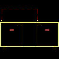 Traulsen UST7212-LR 2-Section Left/Right Hinged 2 Door Refrigerated Salad/Sandwich Prep Table with Low Profile Flat Lid 72" - Holds (12) 1/6 Size Pans - 20 cu. ft. - 115v - Image 3