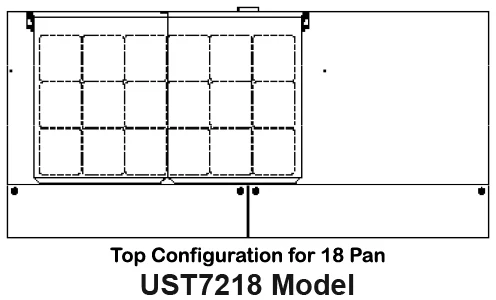Traulsen UST7218-DD 2-Section 4 Drawer Refrigerated Salad/Sandwich Prep Table with Low Profile Flat Lid 72" - Holds (18) 1/6 Size Pans - 20 cu. ft. - 115v - Image 2