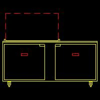 Traulsen UST7218-LR 2-Section Left/Right Hinged 2 Door Refrigerated Salad/Sandwich Prep Table with Low Profile Flat Lid 72" - Holds (18) 1/6 Size Pans - 20 cu. ft. - 115v - Image 3