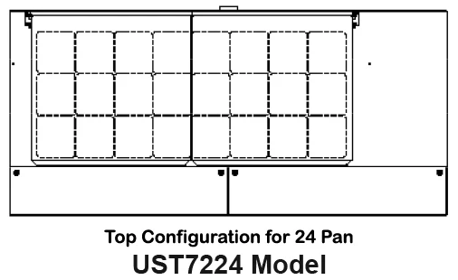 Traulsen UST7224-DD 2-Section 4 Drawer Refrigerated Salad/Sandwich Prep Table with Low Profile Flat Lid 72" - Holds (24) 1/6 Size Pans - 20 cu. ft. - 115v - Image 6