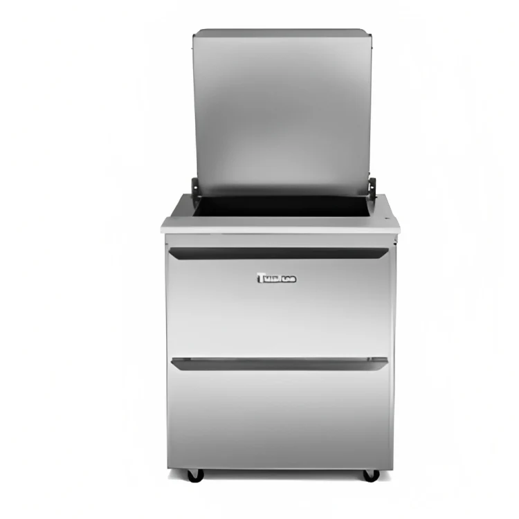 Traulsen UST7224-DD 2-Section 4 Drawer Refrigerated Salad/Sandwich Prep Table with Low Profile Flat Lid 72" - Holds (24) 1/6 Size Pans - 20 cu. ft. - 115v - Image 8