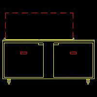 Traulsen UST7224-LR 2-Section Left/Right Hinged 2 Door Refrigerated Salad/Sandwich Prep Table with Low Profile Flat Lid 72" - Holds (24) 1/6 Size Pans - 20 cu. ft. - 115v - Image 3