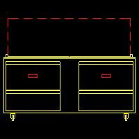 Traulsen UST7230-DD 2-Section 4 Drawer Refrigerated Salad/Sandwich Prep Table with Low Profile Flat Lid 72" - Holds (30) 1/6 Size Pans - 20 cu. ft. - 115v - Image 4