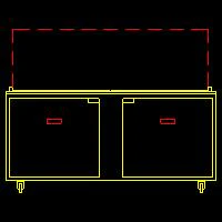 Traulsen UST7230-LR 2-Section Left/Right Hinged 2 Door Refrigerated Salad/Sandwich Prep Table with Low Profile Flat Lid 72" - Holds (30) 1/6 Size Pans - 20 cu. ft. - 115v - Image 4