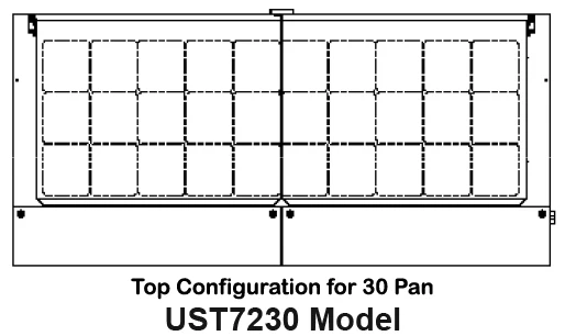 Traulsen UST7230-RR 2-Section Right/Right Hinged 2 Door Refrigerated Salad/Sandwich Prep Table with Low Profile Flat Lid 72" - Holds (30) 1/6 Size Pans - 20 cu. ft. - 115v - Image 5