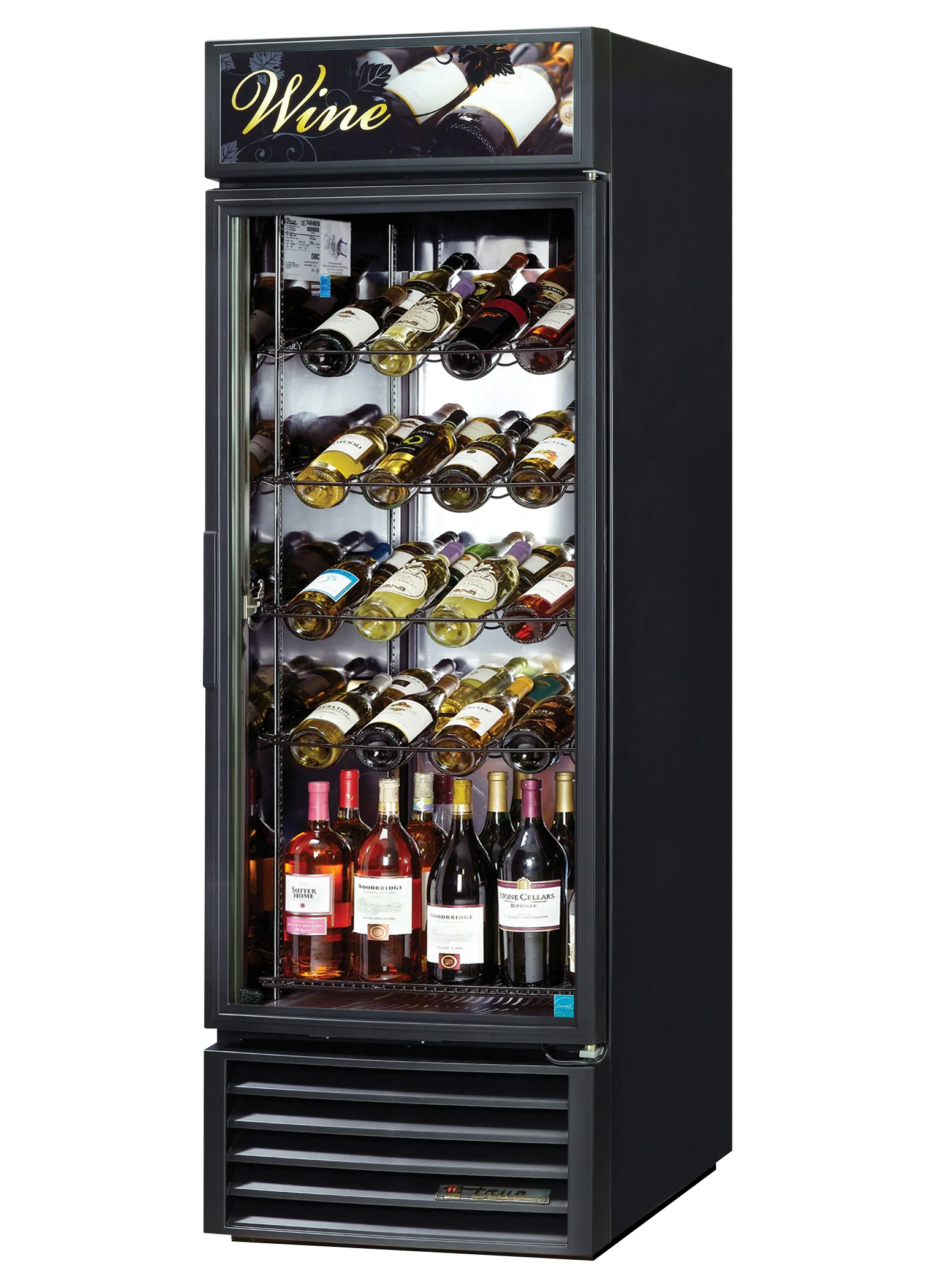 True GDM-23W-HC~TSL01 Black 1 Glass Swing Door Wine Merchandiser Refrigerator 27" - 115v - Image 2
