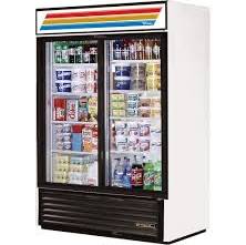 True GDM-47-HC-LD Black 2 Glass Slide Door Refrigerated Merchandiser 54" - 47 Cu. Ft.- 115v - Image 2