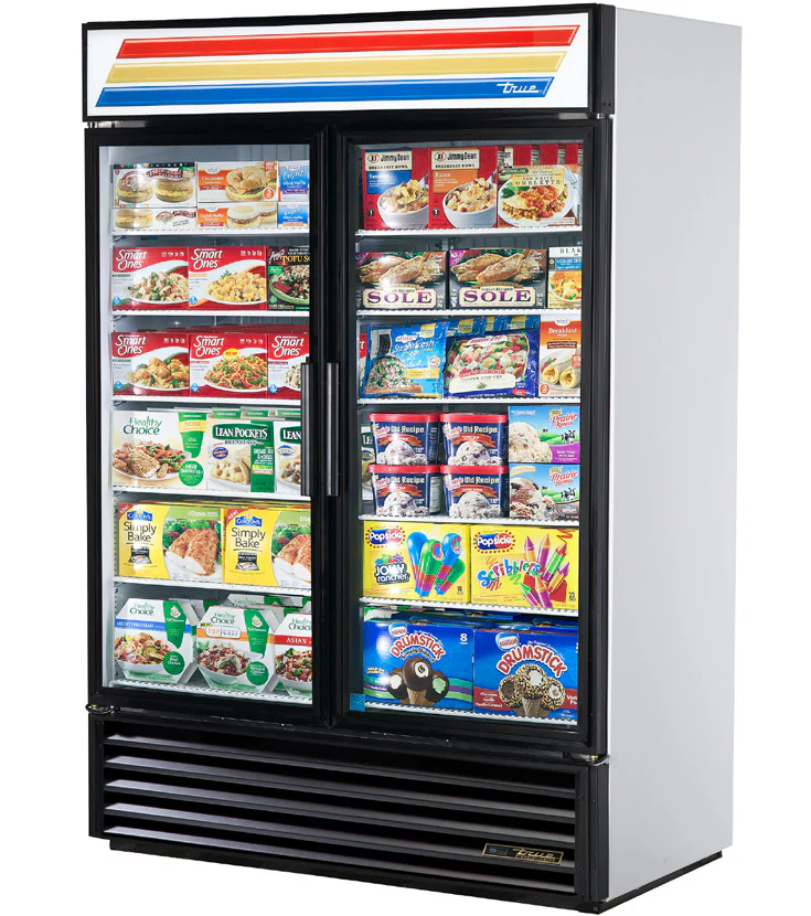 True GDM-49F-HC~TSL01 White 2 Glass Swing Door Merchandiser Freezer 54" - 49 cu. ft. - 115v - Image 3