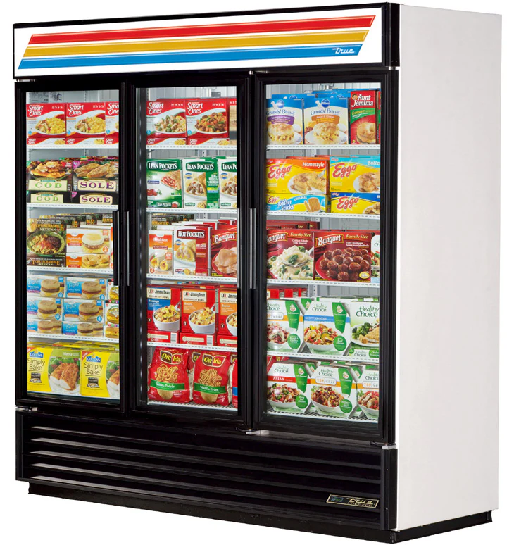 True GDM-72F-HC~TSL01 White 3 Glass Swing Door Merchandiser Freezer 78" ā 72 Cu. Ft. ā 115/208-230V - Image 2