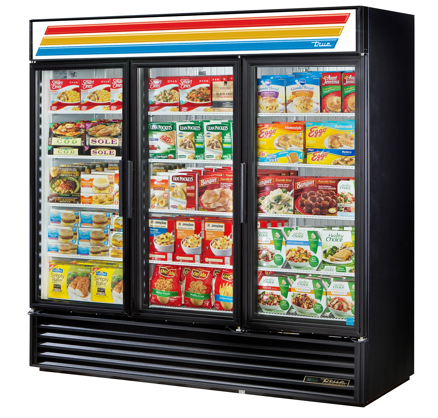 True GDM-72F-HC~TSL01 White 3 Glass Swing Door Merchandiser Freezer 78" ā 72 Cu. Ft. ā 115/208-230V - Image 8