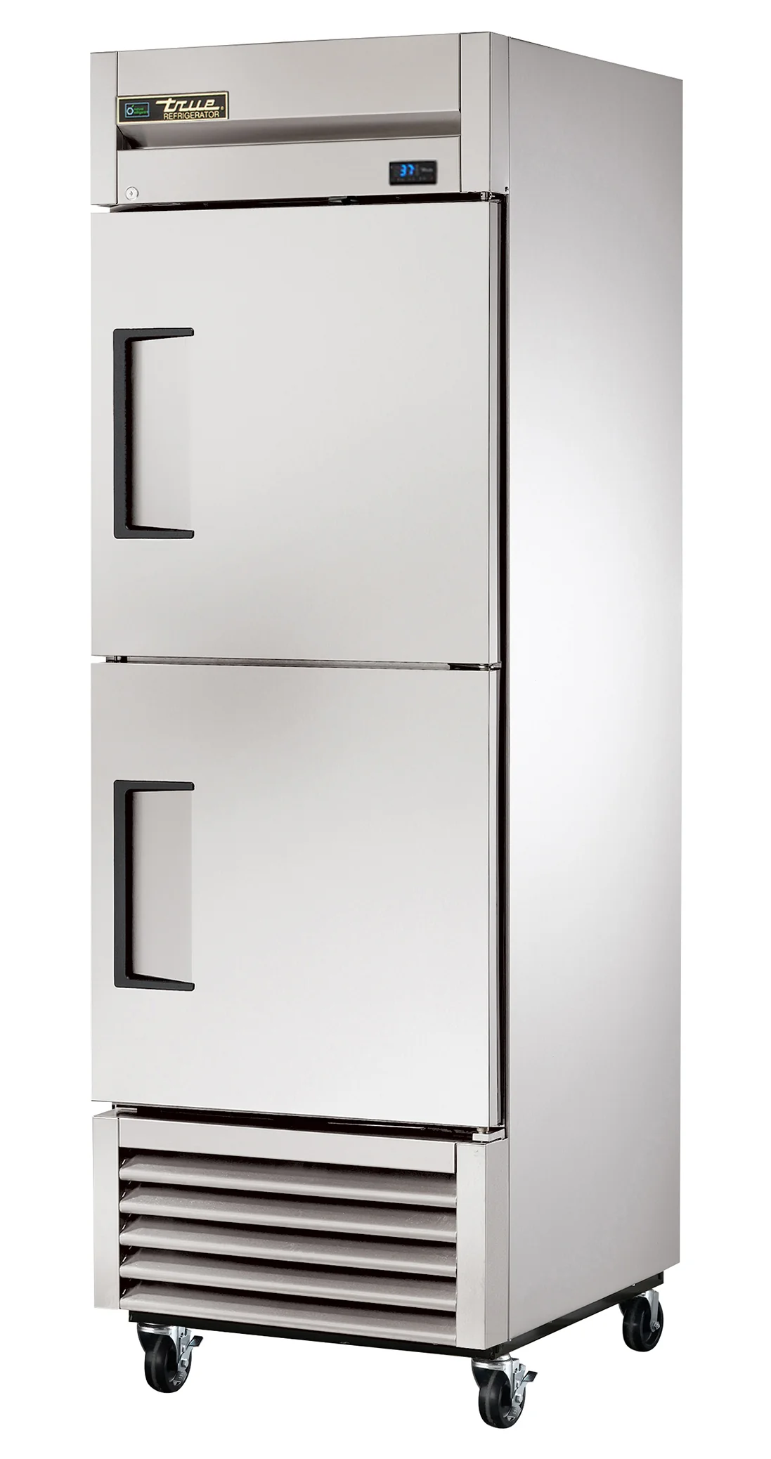 True T-23-2-HC 1-Section Right Hinged 2 Solid Half Door Reach-In Refrigerator 27" - 115v