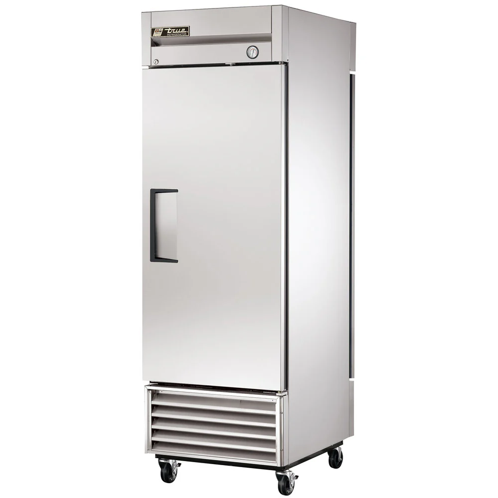 True T-23PT-HC 1-Section Right Hinged 1 Solid Door Front / 1 Solid Door Rear Pass-Thru Refrigerator 27" - 115v