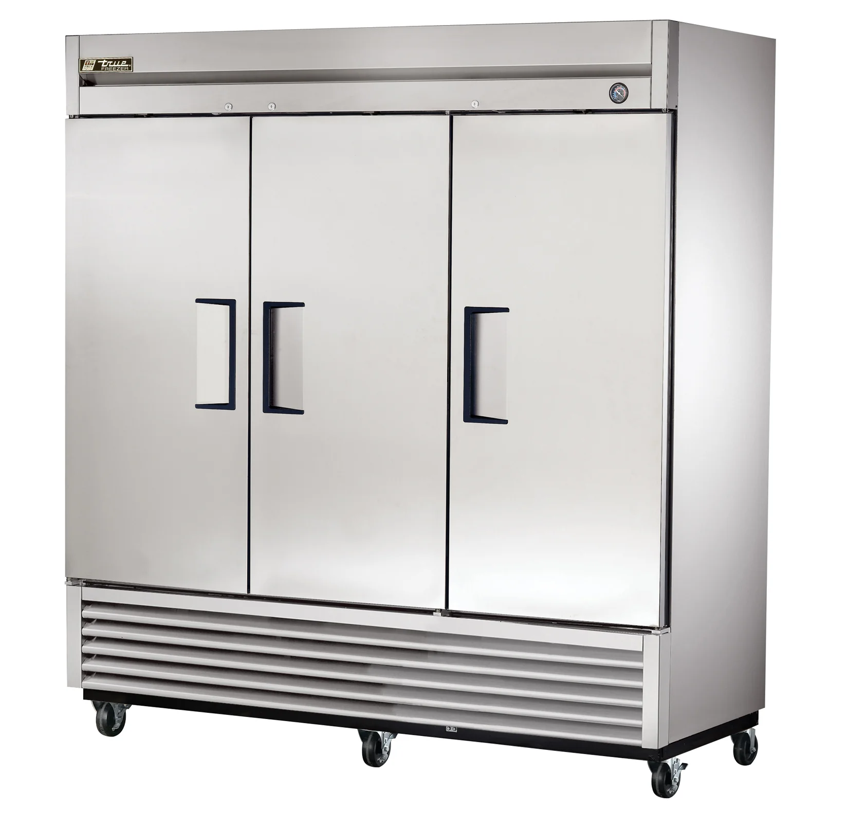 True T-72F-HC 3-Section Reach-In Freezer ā 72 Cu. Ft. Stainless Steel | Left/Right/Right Solid Swing Doors | 115V