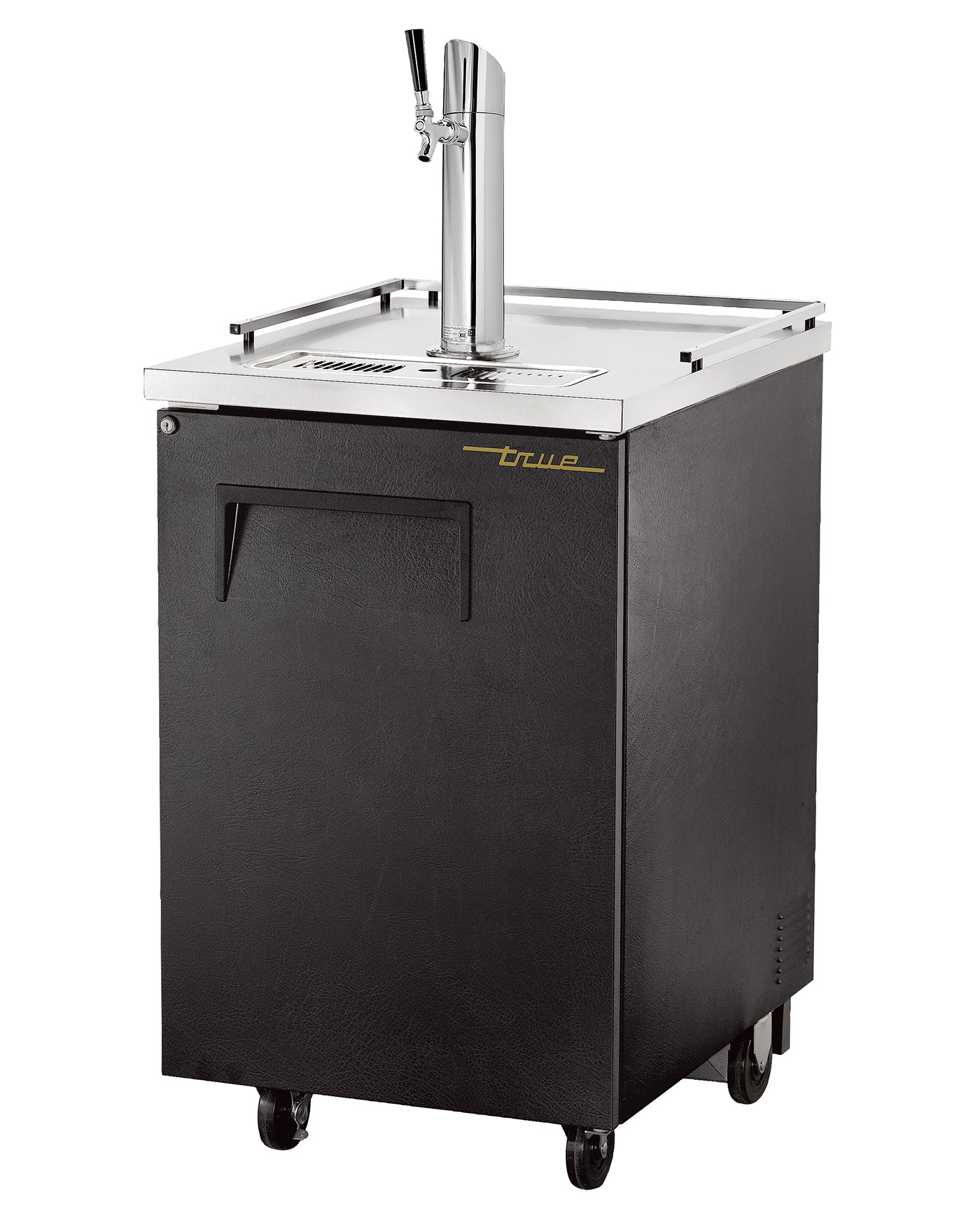 True TDD-1-HC 1 Solid Swing Door Refrigerated Direct Draw Beer Dispenser with 1 Tap - Holds 1 Half Barrel 23" - 115v