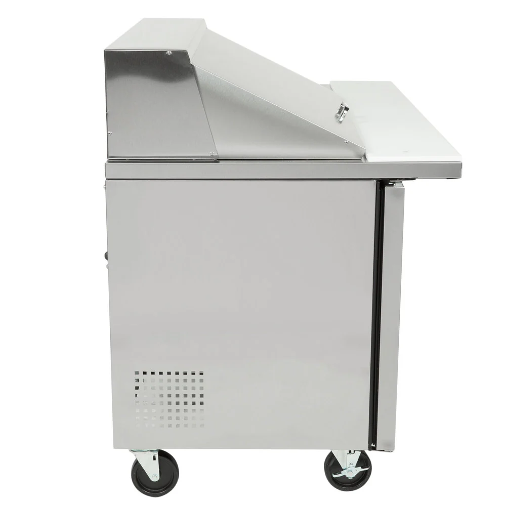 True TSSU-60-18M-B-HC 2-Section 2 Door Mega Top Refrigerated Salad/Sandwich Prep Table 60" - Holds (18) 1/6 Size Pans - 115v - Image 4