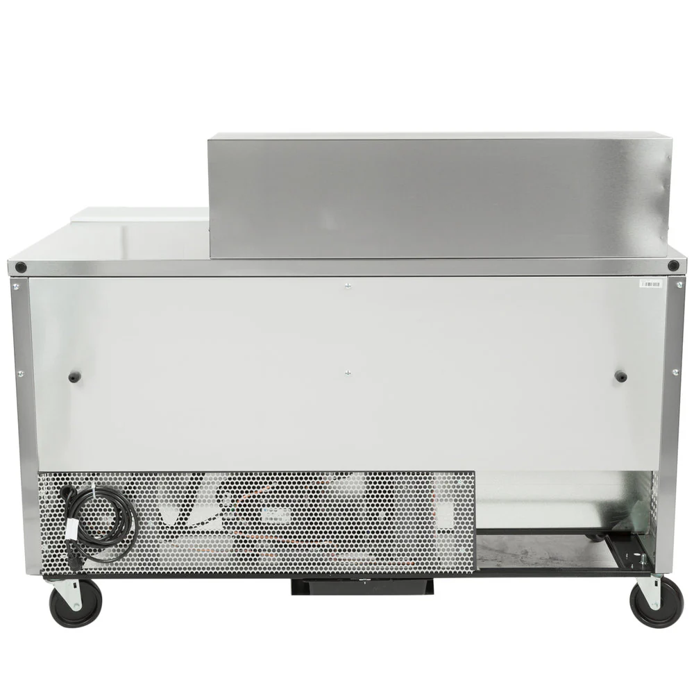 True TSSU-60-18M-B-HC 2-Section 2 Door Mega Top Refrigerated Salad/Sandwich Prep Table 60" - Holds (18) 1/6 Size Pans - 115v - Image 5