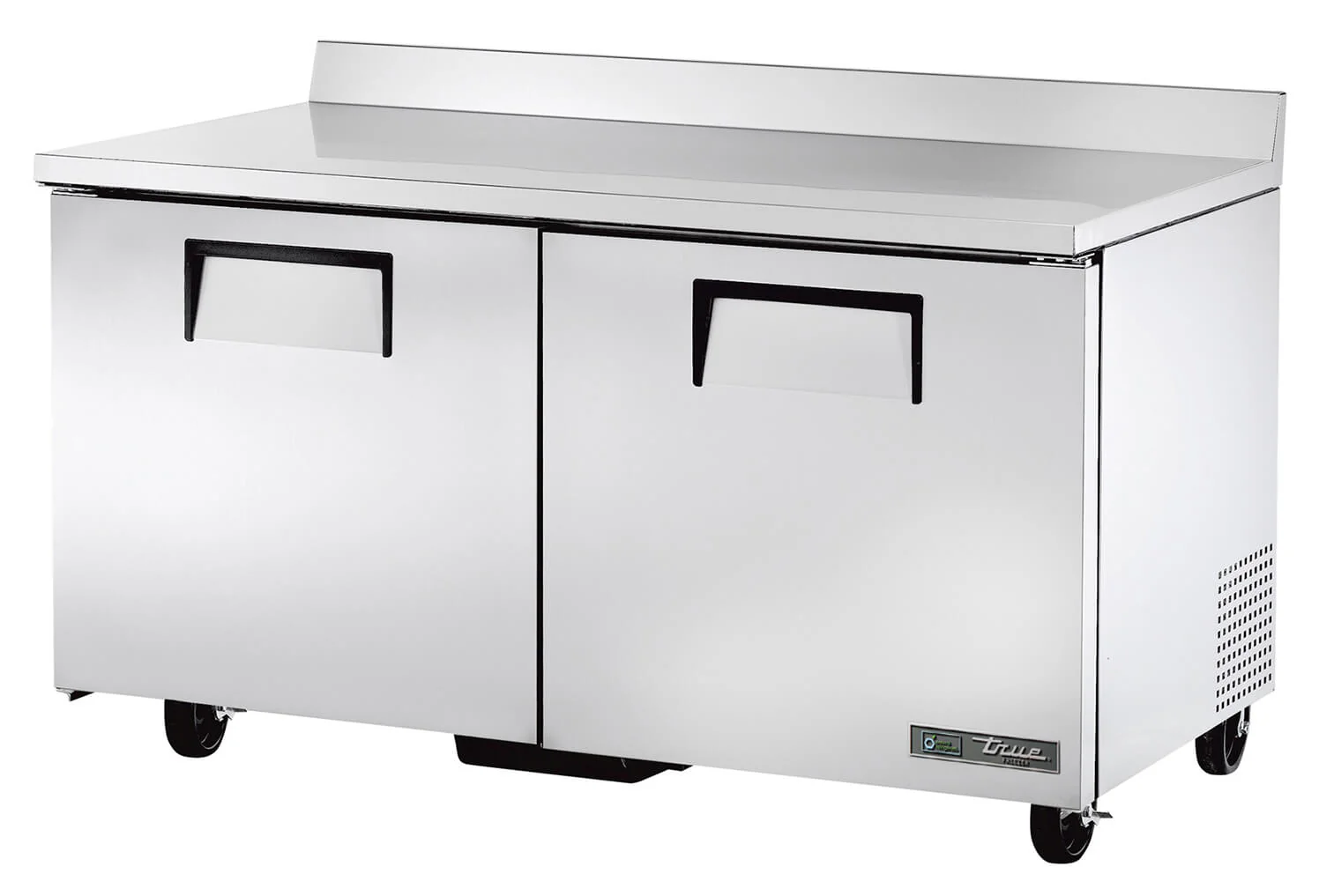 True TWT-48F-HC 2-Section 2 Solid Door Worktop Freezer 48" - 115v
