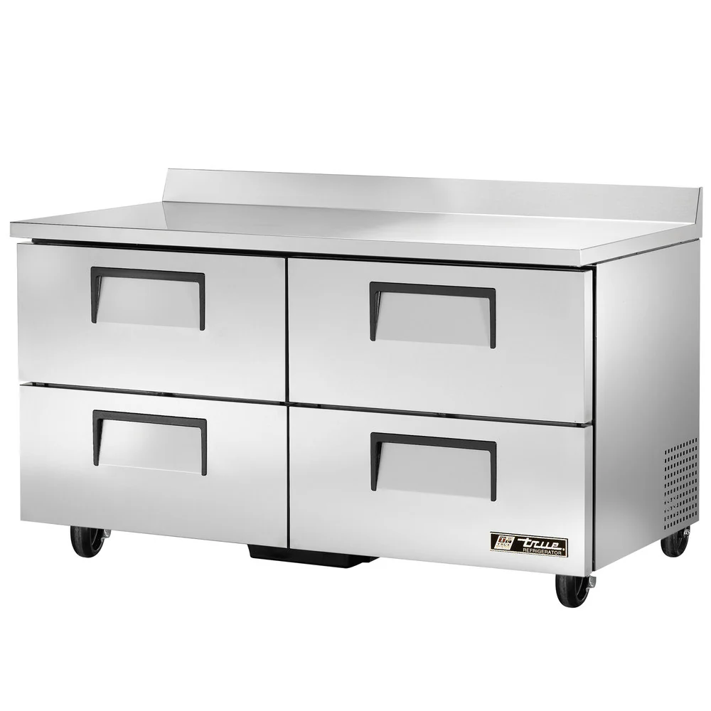 True TWT-60D-4-HC 2-Section 4 Drawer Worktop Refrigerator 60" - 115v